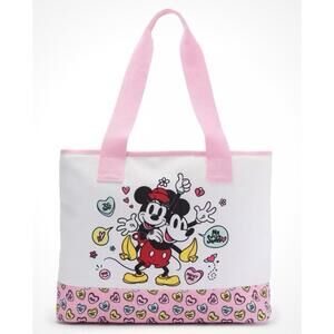 Disney Parks Mickey and Minnie Mouse Canvas Valentine's Day Tote Bag Minnie NWT